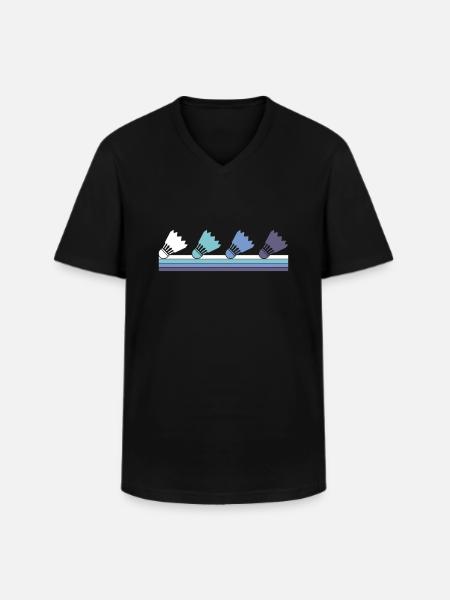 Badminton - T-shirt col V Homme - noir