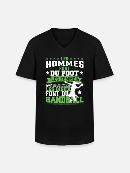 Les Dieux Font Du Handball - T-shirt col V Homme - noir