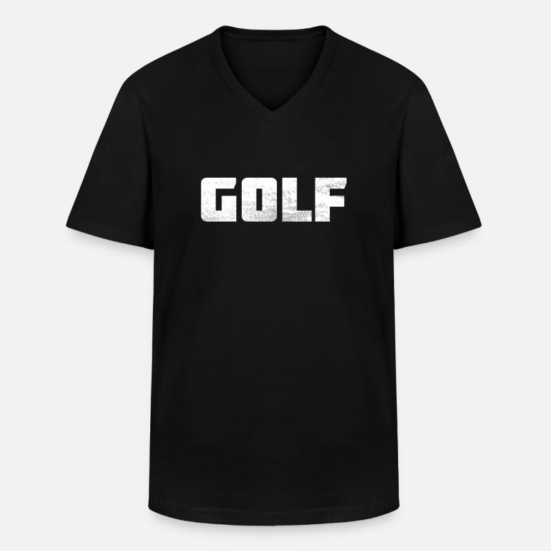 Golf - Männer-T-Shirt mit V-Ausschnitt - Schwarz