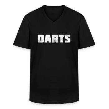 Darts - Männer-T-Shirt mit V-Ausschnitt - Schwarz - Vorne - AI Model Male 178 dark (178cm)