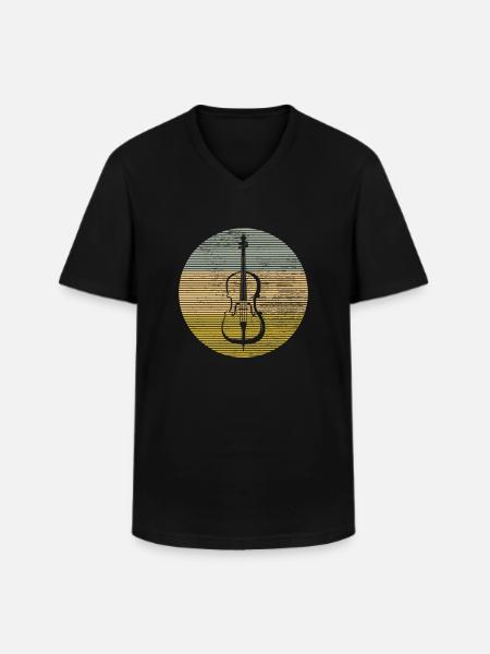 Violin - Men's V-Neck T-Shirt - black