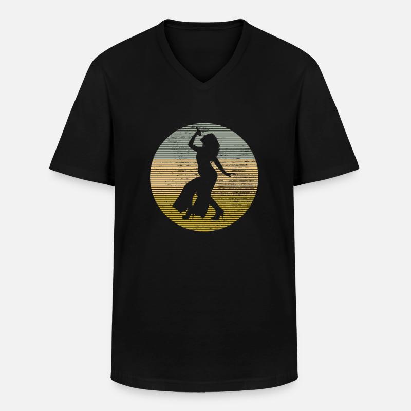 Singen - Männer-T-Shirt mit V-Ausschnitt - Schwarz