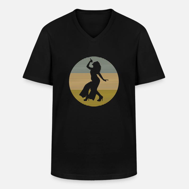 Singen - Männer-T-Shirt mit V-Ausschnitt - Schwarz