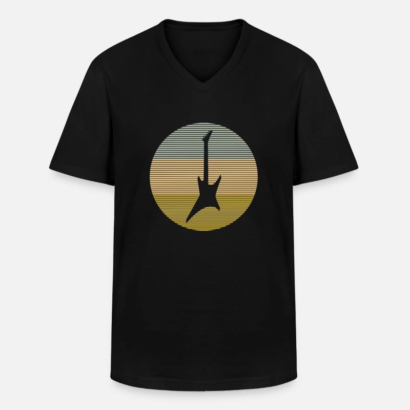 Rock - Männer-T-Shirt mit V-Ausschnitt - Schwarz