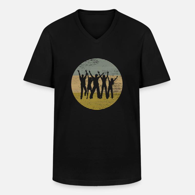 Tanzen - Männer-T-Shirt mit V-Ausschnitt - Schwarz