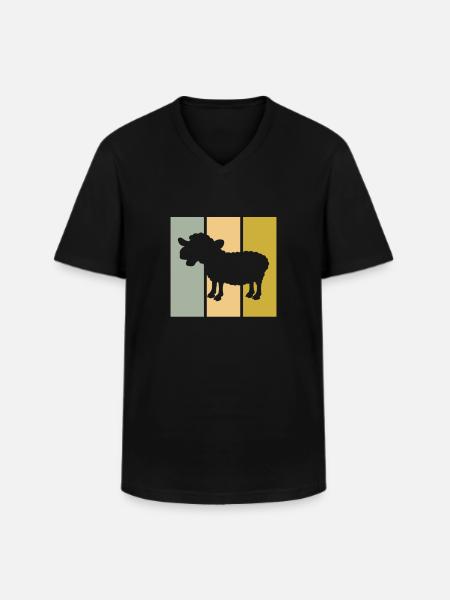 Sheep - Men's V-Neck T-Shirt - black