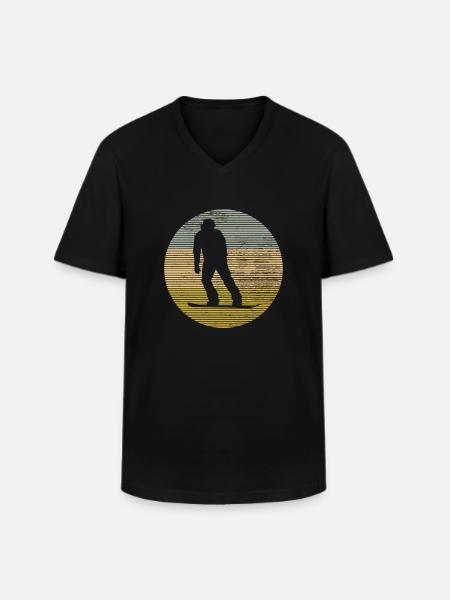 Snowboarding - Men's V-Neck T-Shirt - black