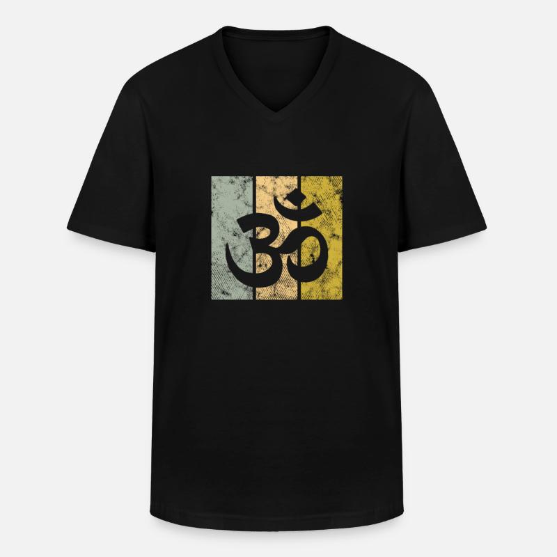 Meditation - Men's V-Neck T-Shirt - black