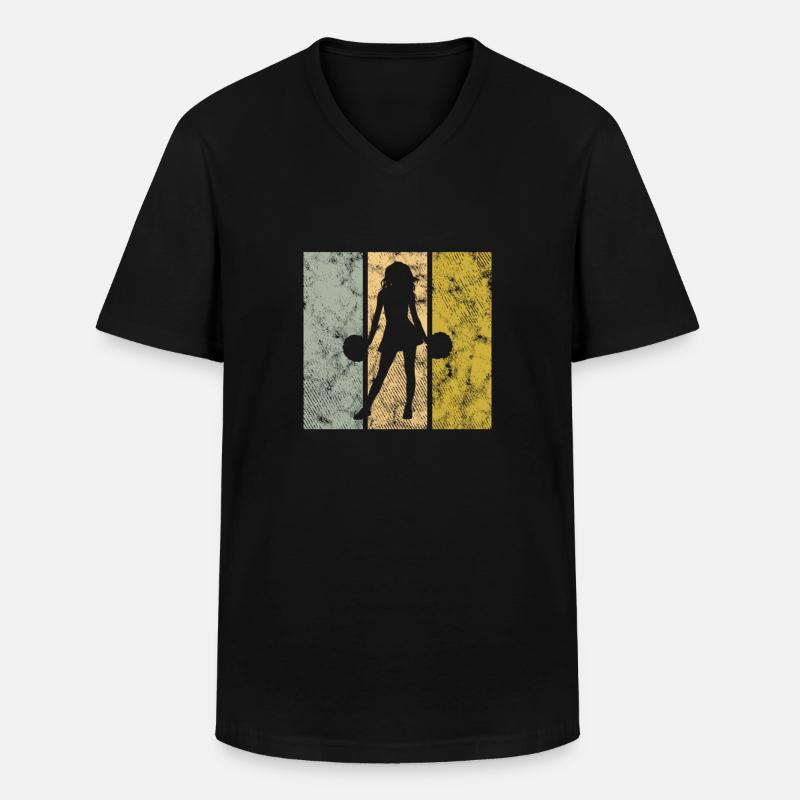 Cheerleading - Männer-T-Shirt mit V-Ausschnitt - Schwarz