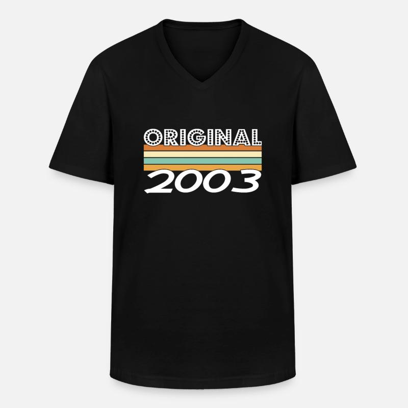 Original 2003 - Männer-T-Shirt mit V-Ausschnitt - Schwarz