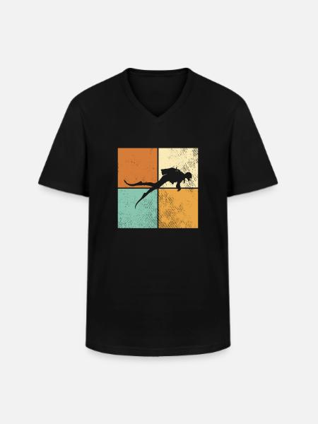 Plonger - T-shirt col V Homme - noir