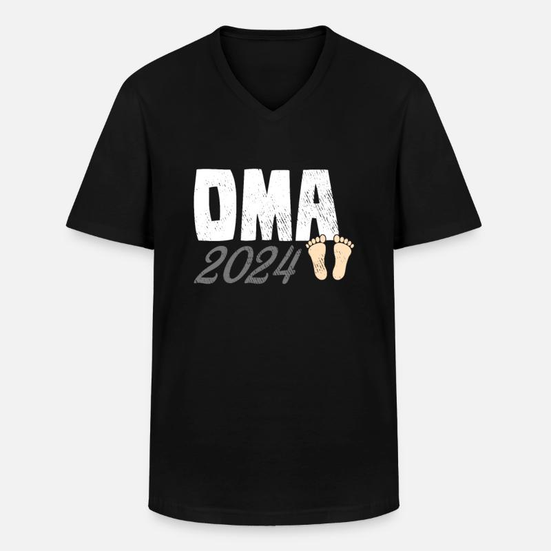 Oma 2024 - Männer-T-Shirt mit V-Ausschnitt - Schwarz