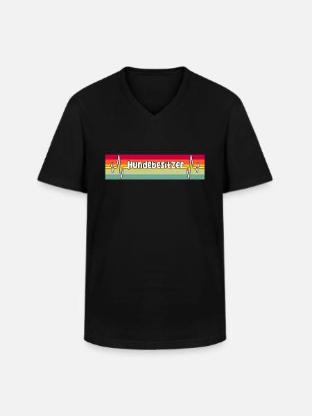 Hundebesitzer - Männer-T-Shirt mit V-Ausschnitt - Schwarz