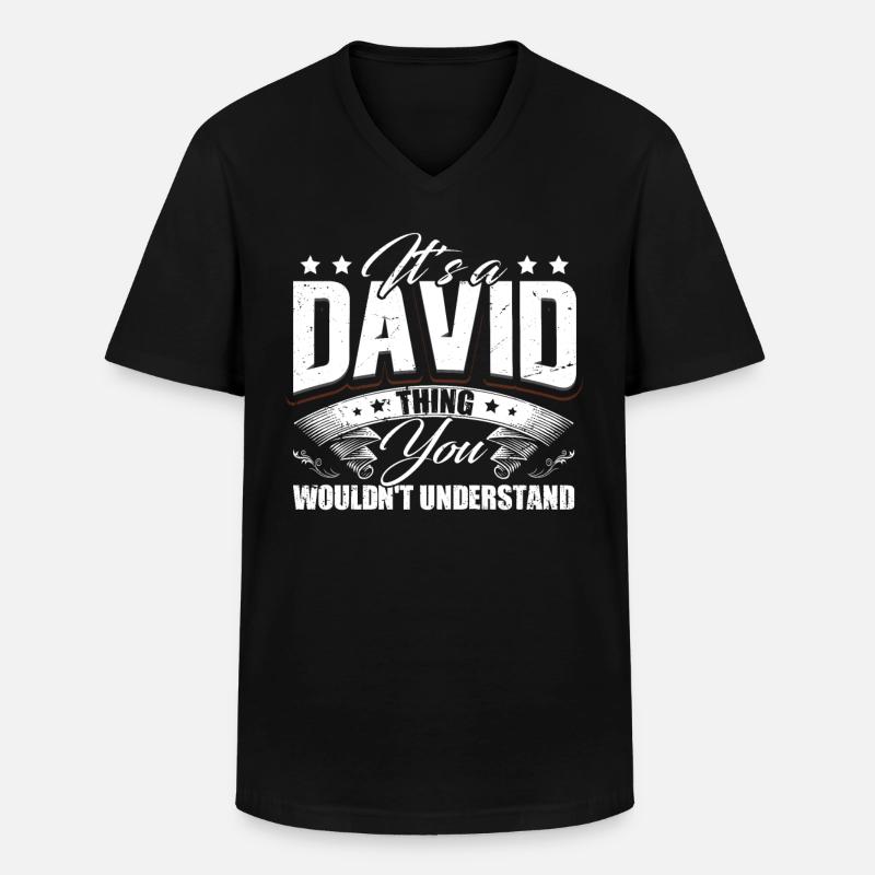 Es ist eine David-Sache - Männer-T-Shirt mit V-Ausschnitt - Schwarz