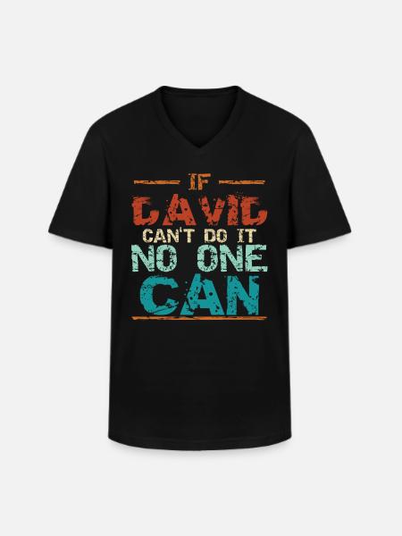 Funny David Dave Birthday - Men's V-Neck T-Shirt - black