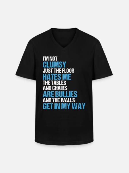 Clumsy Men - Men's V-Neck T-Shirt - black