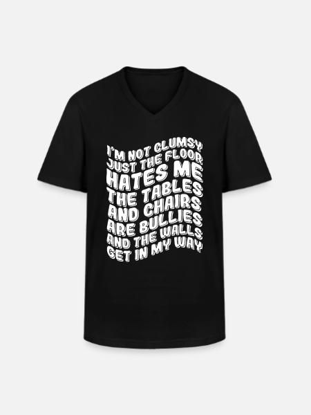 Clumsy Gift - Men's V-Neck T-Shirt - black