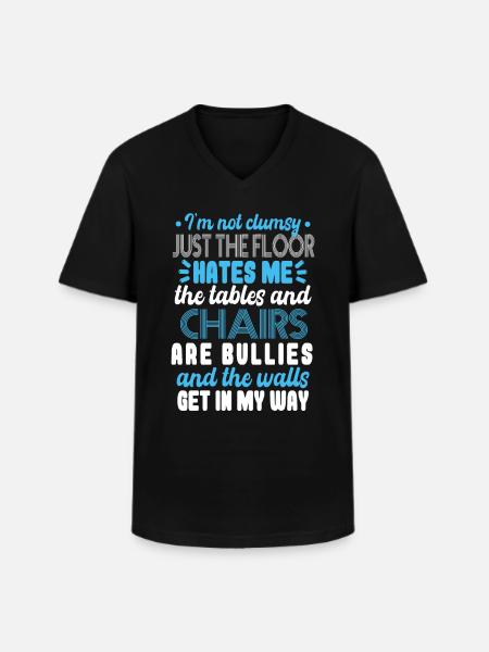 Im not clumsy - Men's V-Neck T-Shirt - black