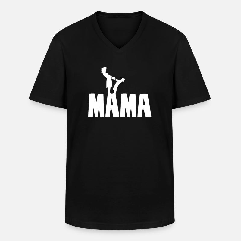 Mama - Männer-T-Shirt mit V-Ausschnitt - Schwarz