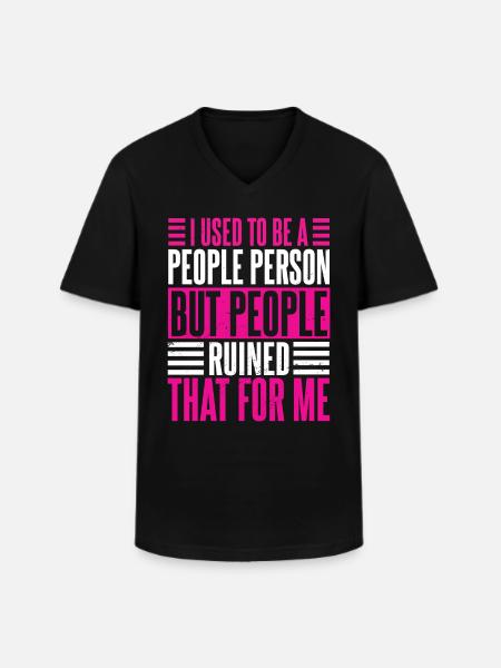 Jag brukade vara en person person kvinnor - T-shirt med V-ringning herr - svart