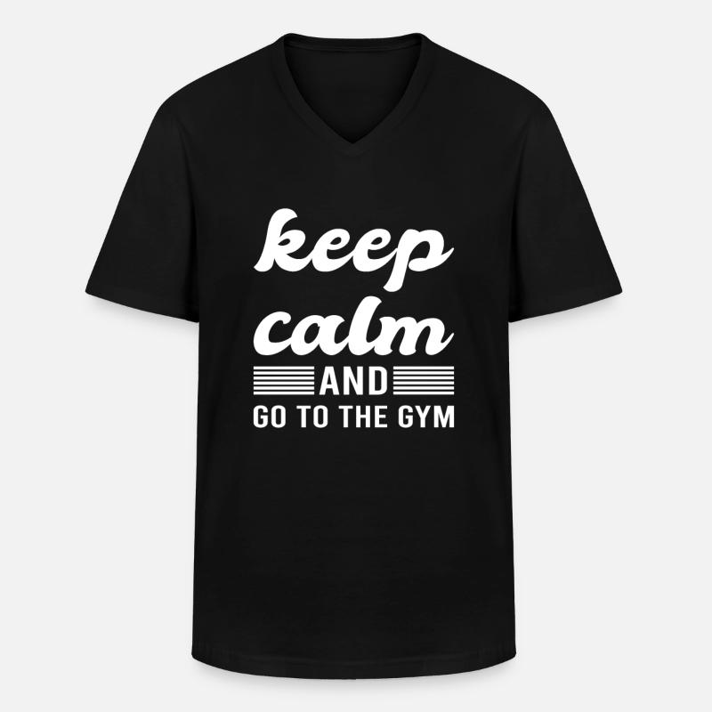 Gym Spruch - Männer-T-Shirt mit V-Ausschnitt - Schwarz