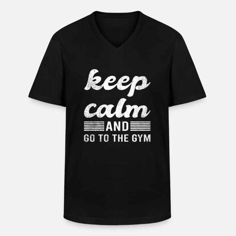 Gym Spruch - Männer-T-Shirt mit V-Ausschnitt - Schwarz