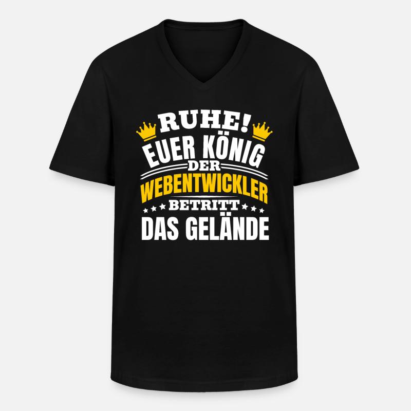 Webentwickler Programmierer Fullstack-Entwickler - Männer-T-Shirt mit V-Ausschnitt - Schwarz