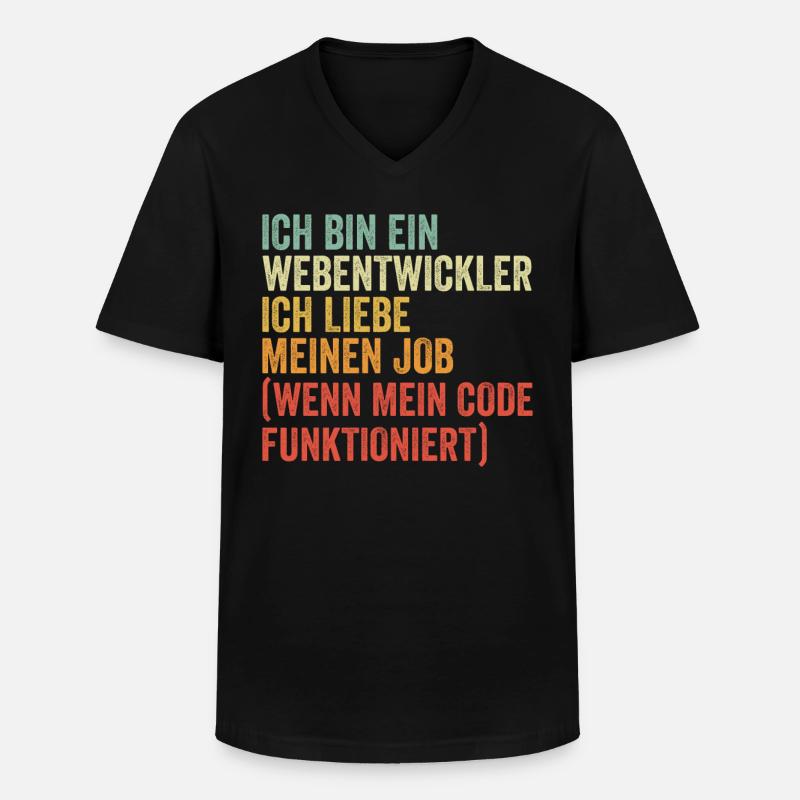 Webentwickler Programmierer Softwareentwickler - Männer-T-Shirt mit V-Ausschnitt - Schwarz