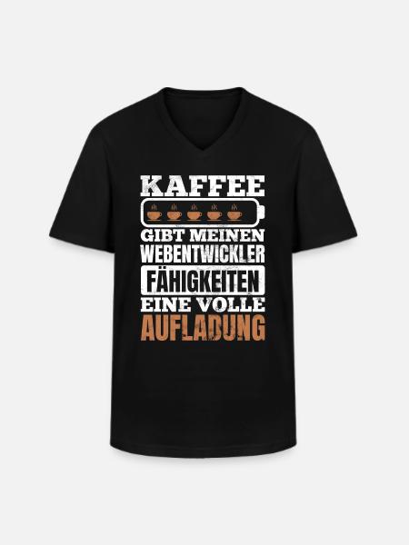 Webentwickler Programmierer Fullstack-Entwickler - Männer-T-Shirt mit V-Ausschnitt - Schwarz