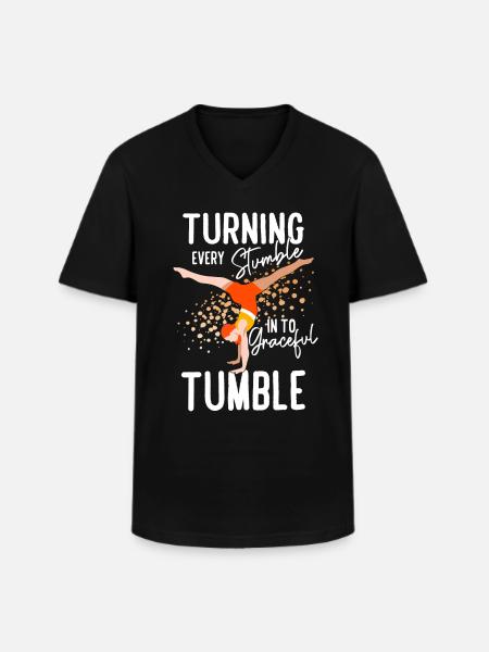 Tumbling Fitness Acrobatics - Men's V-Neck T-Shirt - black