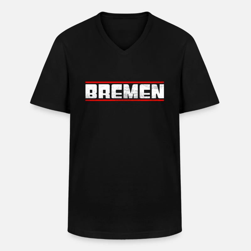 Bremen - Männer-T-Shirt mit V-Ausschnitt - Schwarz