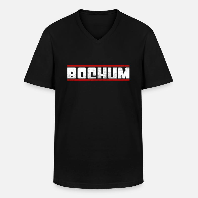 Bochum - Männer-T-Shirt mit V-Ausschnitt - Schwarz