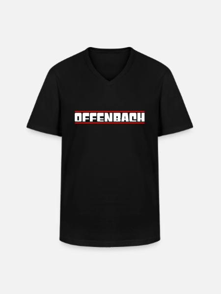 Offenbach - Männer-T-Shirt mit V-Ausschnitt - Schwarz