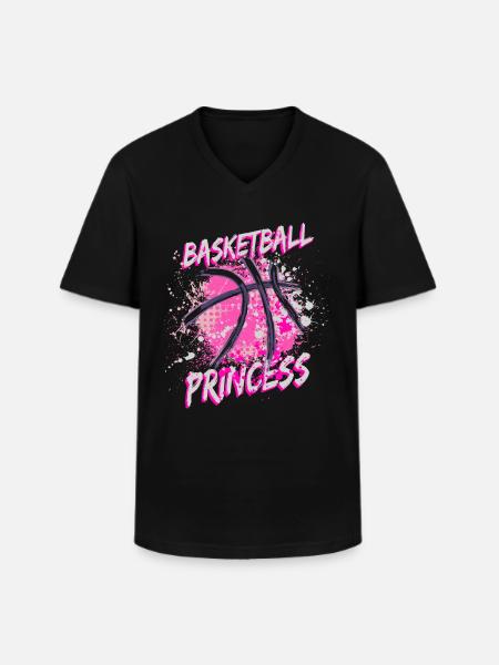 Basketball Princess - Men's V-Neck T-Shirt - black