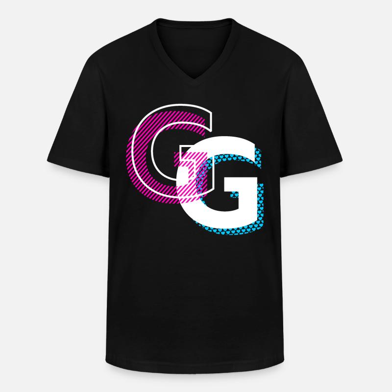 Graffiti G Design Geschenk - Männer-T-Shirt mit V-Ausschnitt - Schwarz