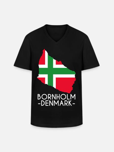 Bornholm Denmark - Men's V-Neck T-Shirt - black