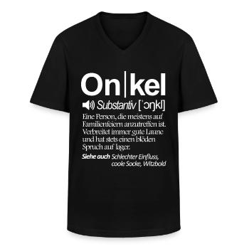 Onkel - Männer-T-Shirt mit V-Ausschnitt - Schwarz - Vorne - AI Model Male 178 dark (178cm)