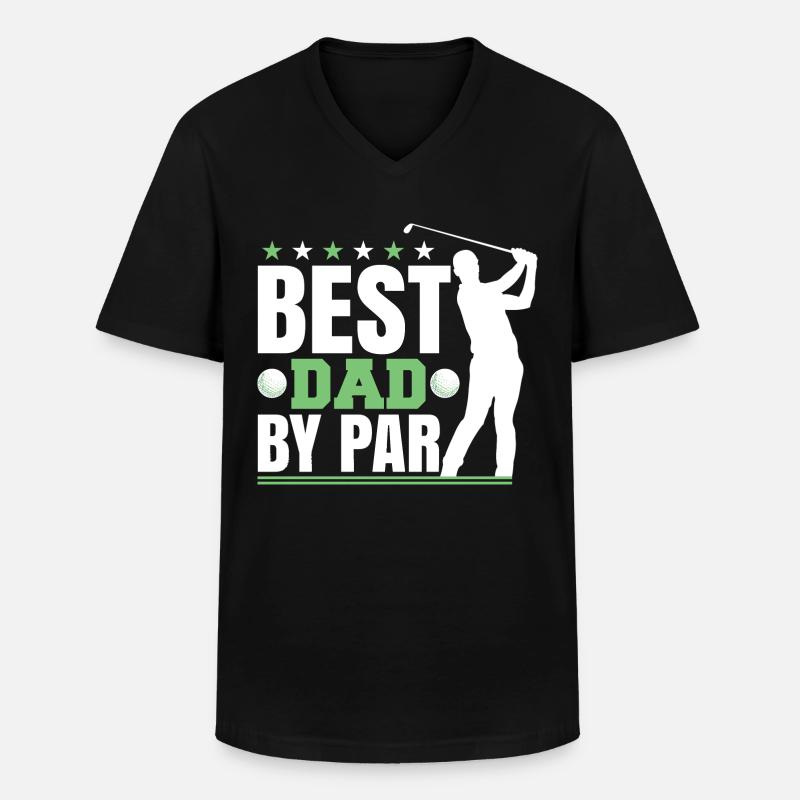 Bester Vater nach Par - Männer-T-Shirt mit V-Ausschnitt - Schwarz