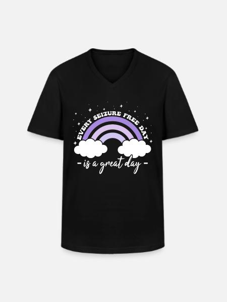Great Epilepsy Awareness - Men's V-Neck T-Shirt - black
