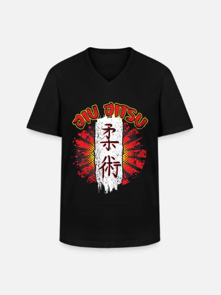 jiu jitsu - Männer-T-Shirt mit V-Ausschnitt - Schwarz