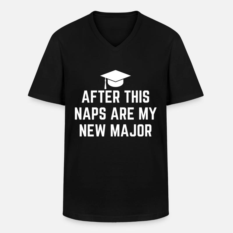 Nickerchen-Abschlussfeier Lustige Absolventen - Männer-T-Shirt mit V-Ausschnitt - Schwarz