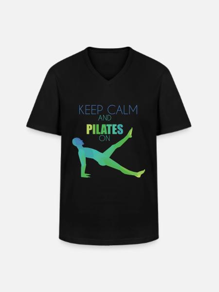 Pilates - Men's V-Neck T-Shirt - black