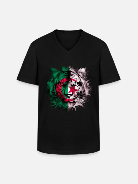 Algeria - Men's V-Neck T-Shirt - black