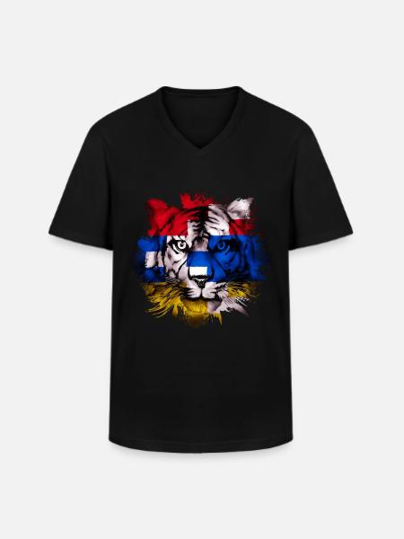 Artsakh - Men's V-Neck T-Shirt - black