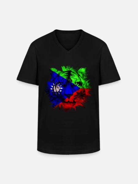 Baloutchistan - T-shirt col V Homme - noir