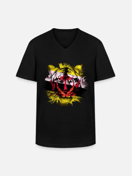 Brunei - Men's V-Neck T-Shirt - black