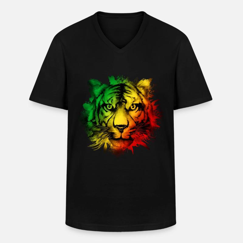 Congo Republic - Men's V-Neck T-Shirt - black