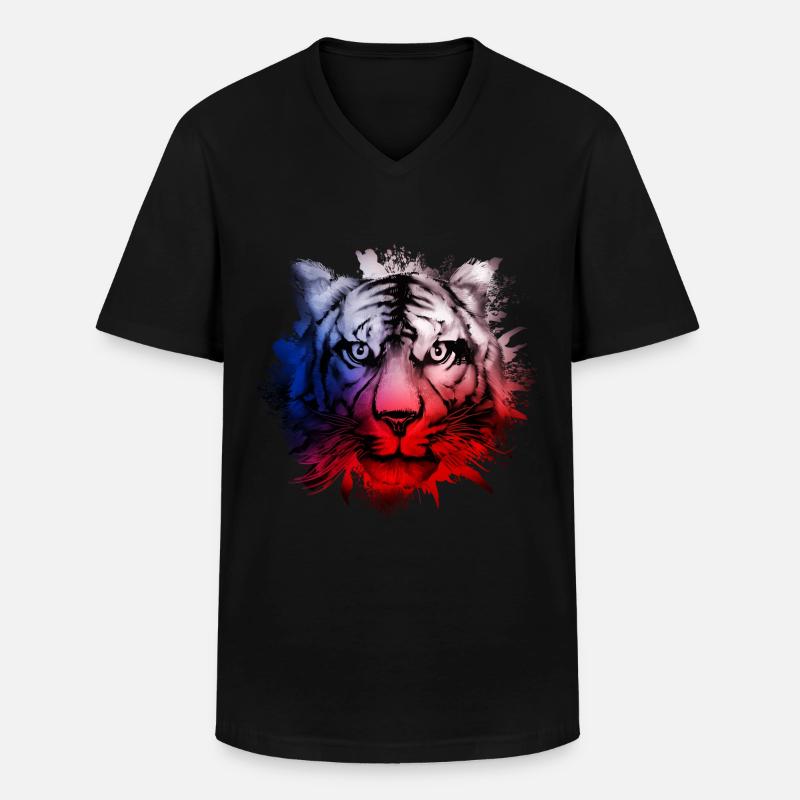 Tschechische Republik - Männer-T-Shirt mit V-Ausschnitt - Schwarz