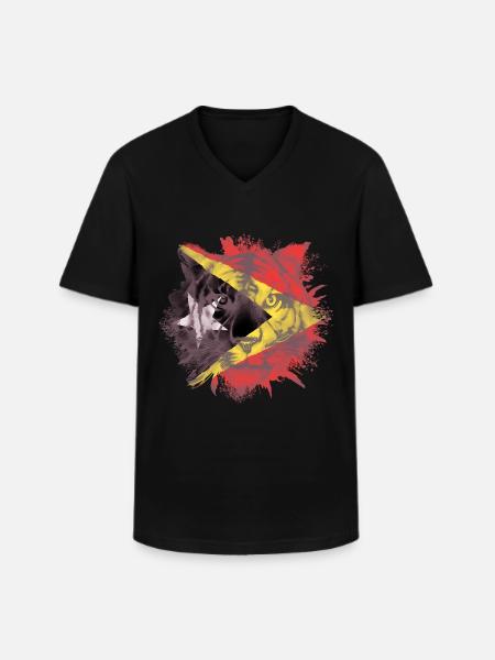 East Timor - Men's V-Neck T-Shirt - black