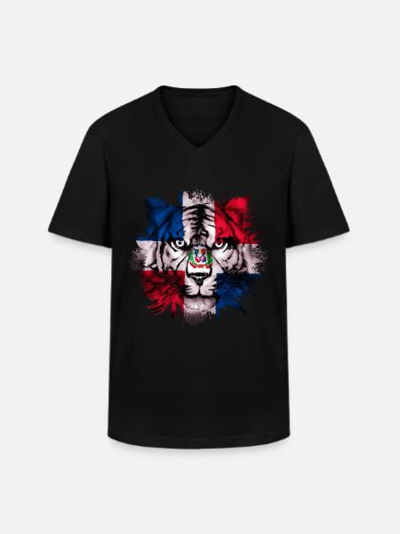 Dominican Republic - Men's V-Neck T-Shirt - black